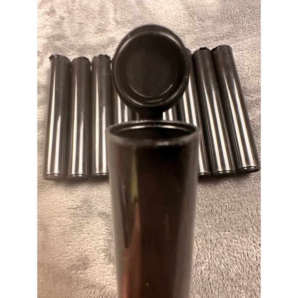 Storage Tubes Black Pop Top Plastic Airtight Containers (20pk)